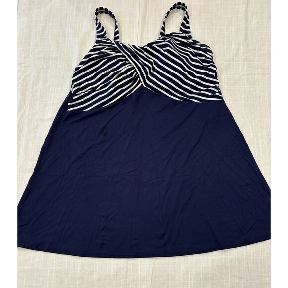 Lands End 2 pc Swim Suit  top is 18w bottoms are 20w blue plus size - Picture 1 of 12